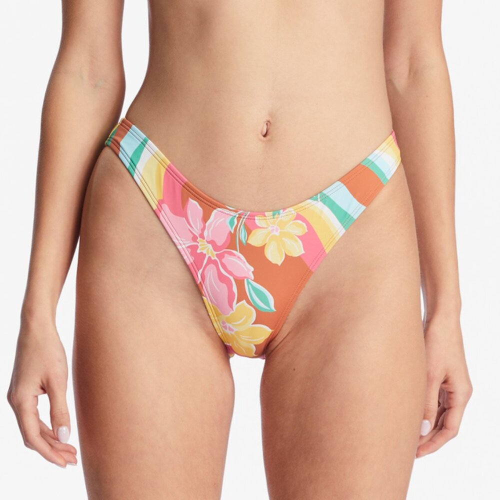 BILLABONG Women's Chasin Sunbeams Hike Bikini Bottoms Size L/12 In Multi